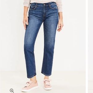 NWT Loft mid rise straight cropped jeans